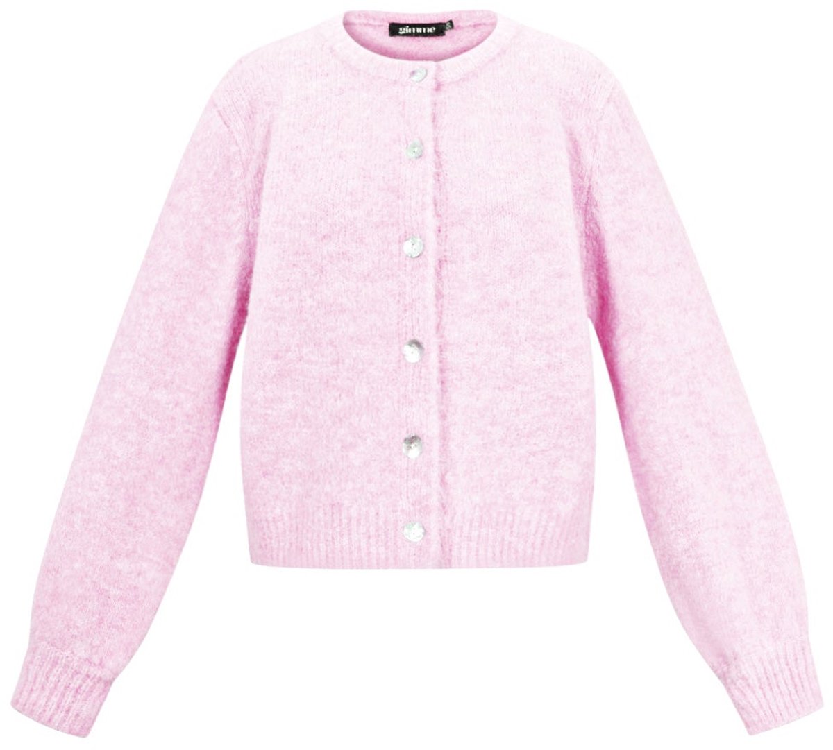 Comfortabel Gebreid Damesvest 'Gimme Cardigan' in Veelzijdige Seizoenskleuren - Lichtroze - Maat L/XL