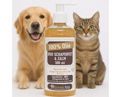 Top 10 hondenverzorging en gezondheid 2026: Animalking Duo Schapenvet & Zalmolie, 500 ml