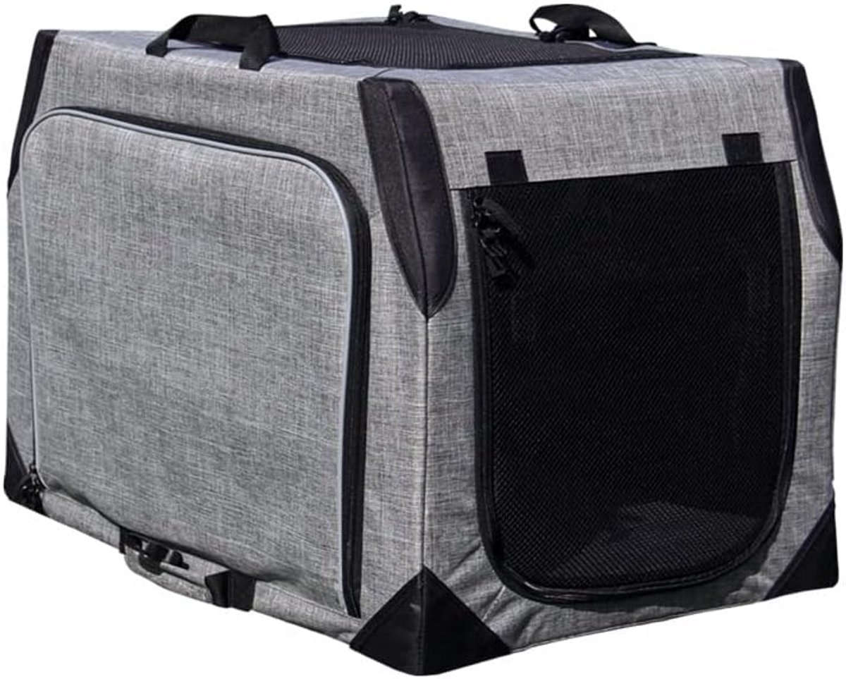 Reistas Huisdier - Draagtas Hond Kat - Veilig Vervoer - Uitklapbare Box Functie - 61 x 43 x 45 cm