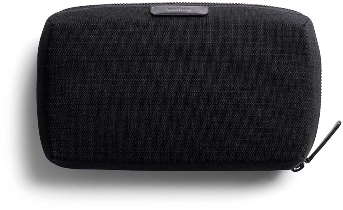 Bellroy Tech Kit Accessoires Tas – Milieuvriendelijk van Gerecyclede Materialen – Praktisch en Modern Ontwerp – Bevat Gerecyclede Bronnen zoals PET-Flessen en Visnetten - Zwart