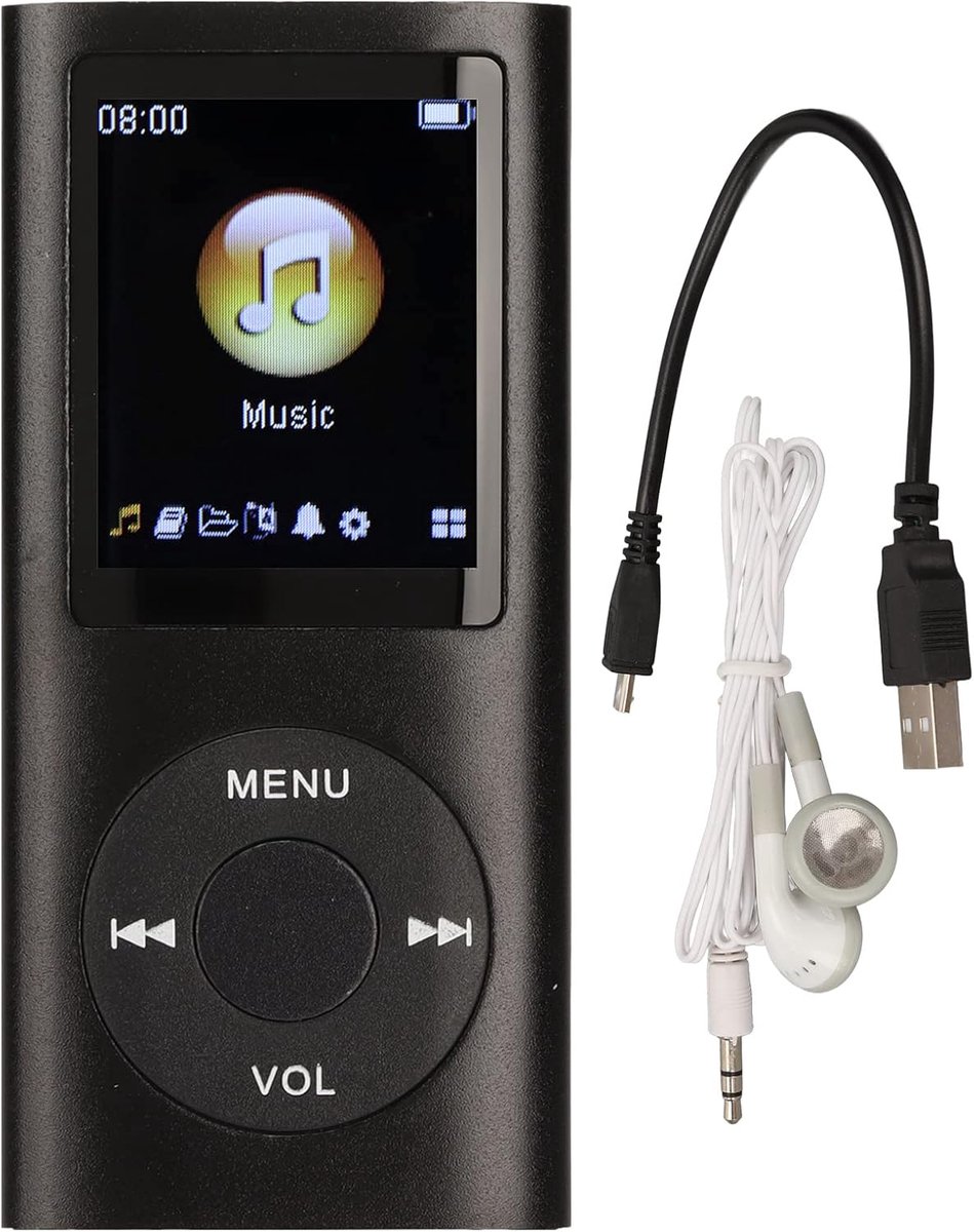 Draagbare MP3 Speler met 1.8 Inch LCD Scherm - Lossless Muziek, Spraakrecorder & Meer