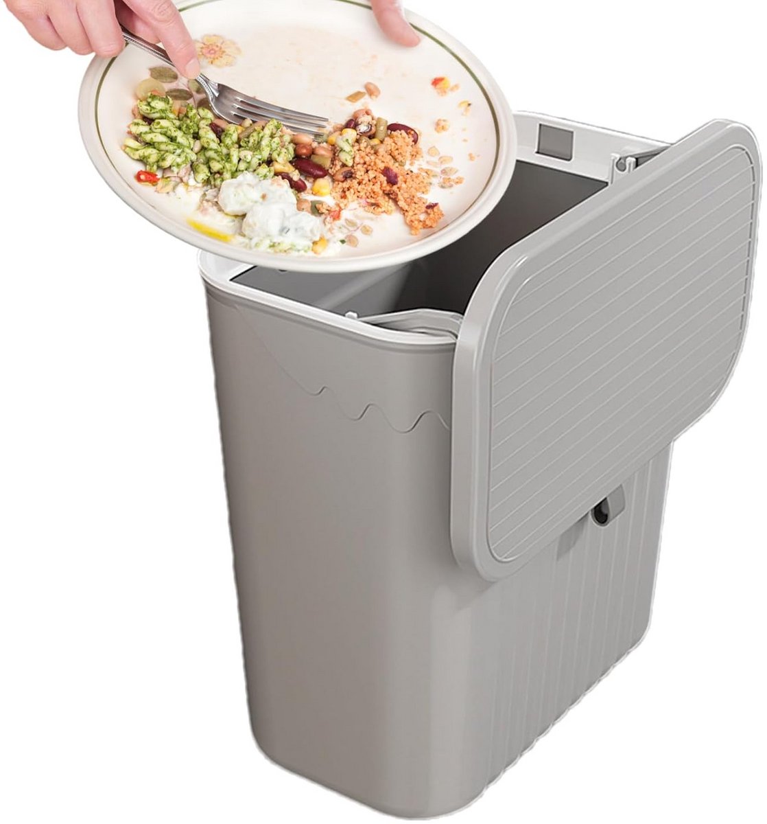 Compacte Hangende Keuken Afvalbak met Deksel voor Werkblad
