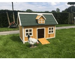 Duvo+ Woodland kippen/konijnenhok combi 115x68x86cm