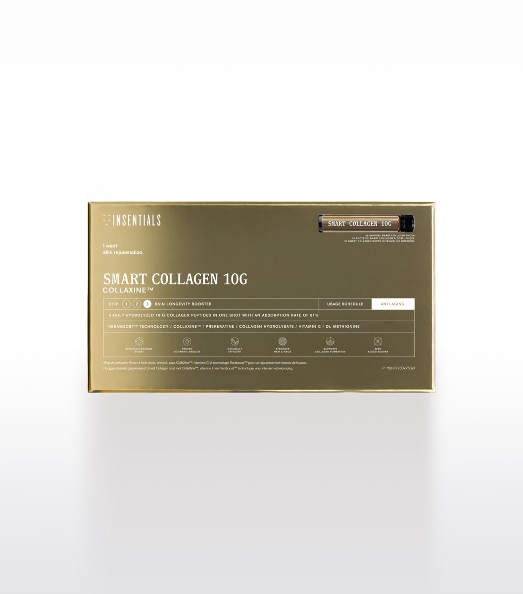 Insentials - Smart Collagen 10g - superieure gepatenteerde CollaXine blend - Met keratine precursoren - Uitzonderlijke opnamecapaciteit