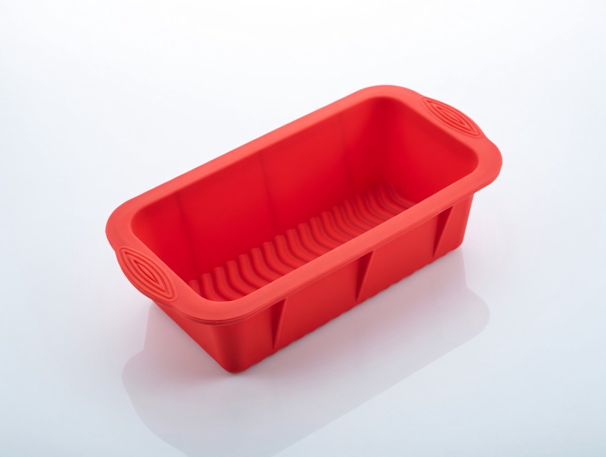 Siliconen Brood Bakvorm - Vierkant Cake Vorm - Bakblik Mal - Broodvorm - Keek - Anti Aanbak & 100% BPA Vrij – Rood