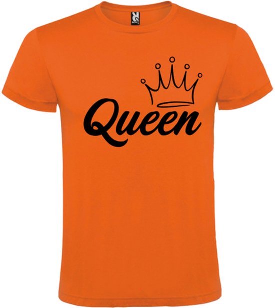 Koningsdag T-shirt Oranje - Maat 5XL - Queen - Feestelijke Oranje Stijl
