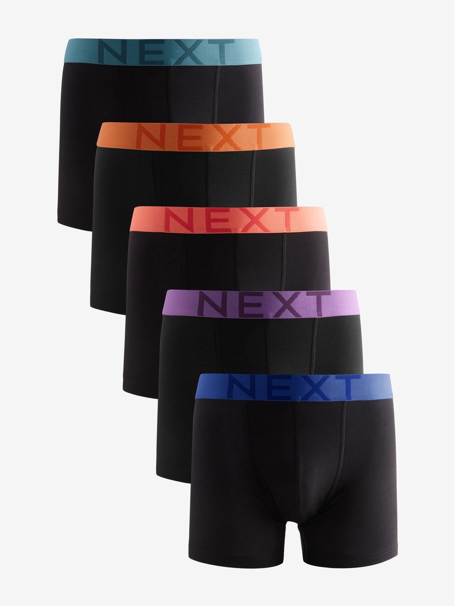 Next - Heren - Set van 5 boxershorts - Zwart