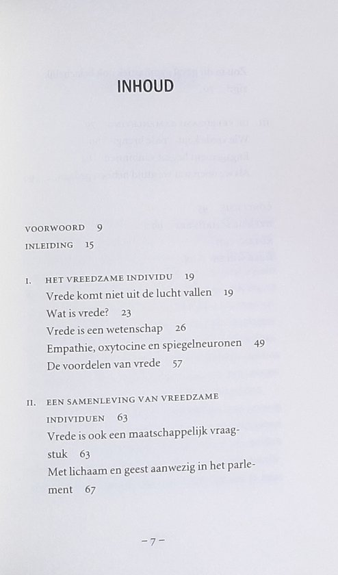 Vrede kun je leren