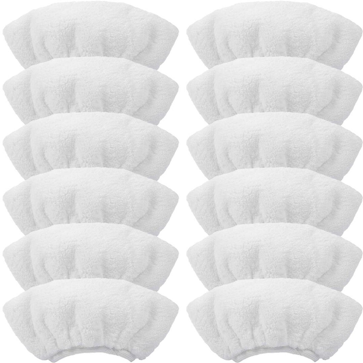 Microvezeldoeken - Stoomreiniger - Witte Wasbare Doeken - 12 Stuk - Voor Delicate Oppervlakken