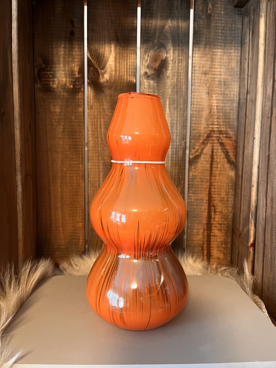 Vaas, glas, oranje/rood