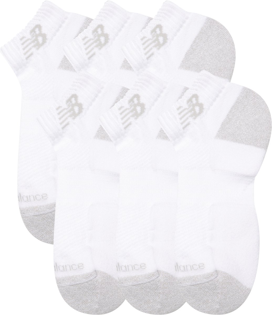 New Balance Active Low Cut Socks 6 Pack Unisex Sportsokken Wit