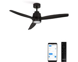 CREATE - Stille plafondventilator van 40 W met technische ABS-bladen, verkrijgbaar in verschillende maten - S - Met licht - WIFI - WIND STYLANCE