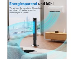 Stille Torenventilator - Met Afstandsbediening - Waaier met Timer - Verkoeling