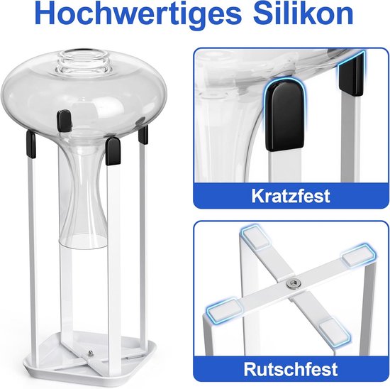 Flessen Afdruiprek - Keuken Organizer - Flessen Drogen - Inklapbaar Ontwerp - 14.5 x 14.5 x 30cm - Wit — afbeelding 5