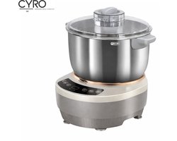 CYRO - Deegmachine - Kneedmachine - Elektrische Deegmixer - Keukenmachine - Keukenrobot - 25°C tot 38°C - 7 Liter - Roestvrijstaal