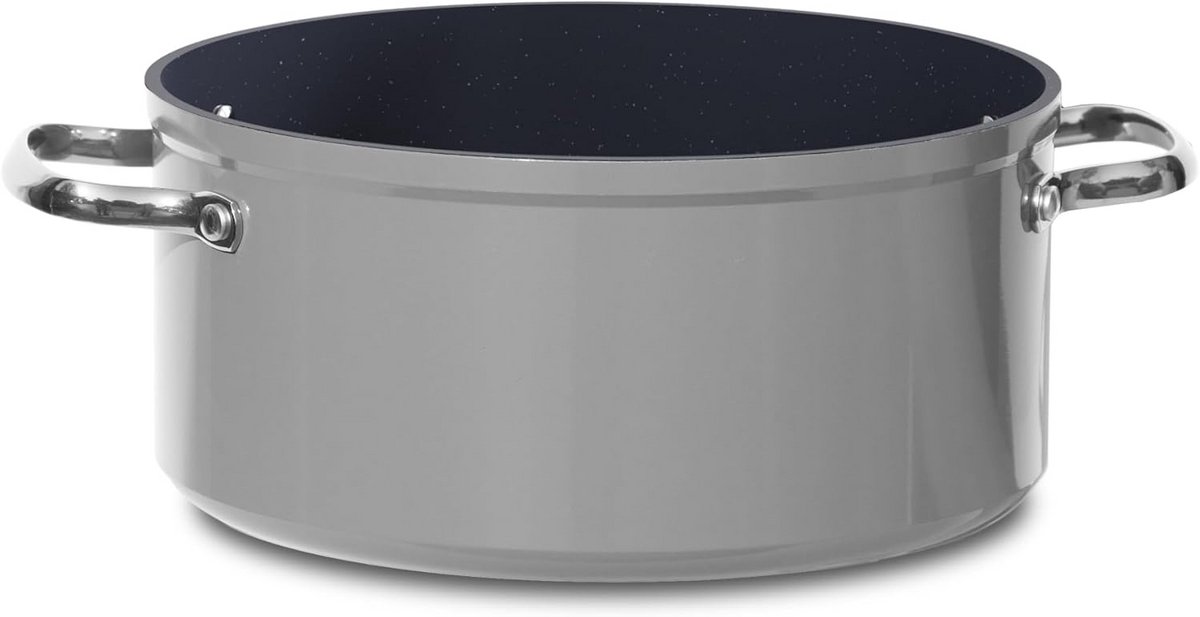 Grote Keramische Soeppan 5QT Blauw met Anti-aanbaklaag, Krasbestendig en Ovenbestendig