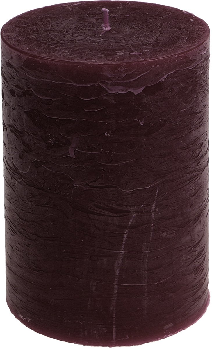 Viana Effen kaarsen Bourgondië 85x120mm 2 stuks, 2 Stück Rood