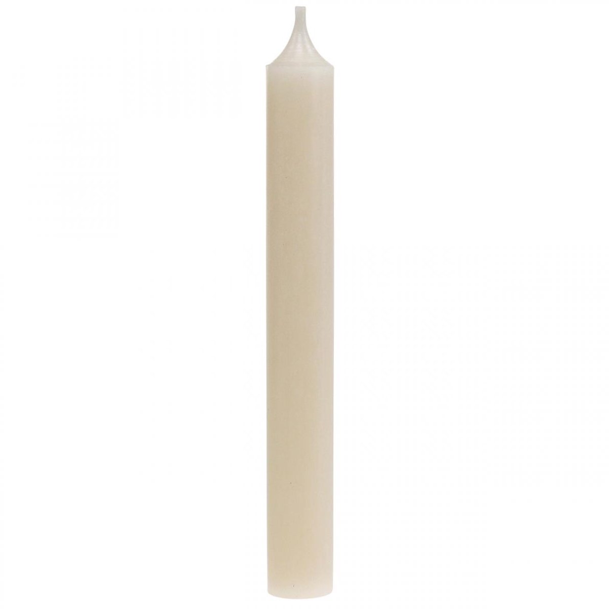 Viana Taps toelopende kaarsen van witte crèmekleurige was, 180 mm / Ø21 mm