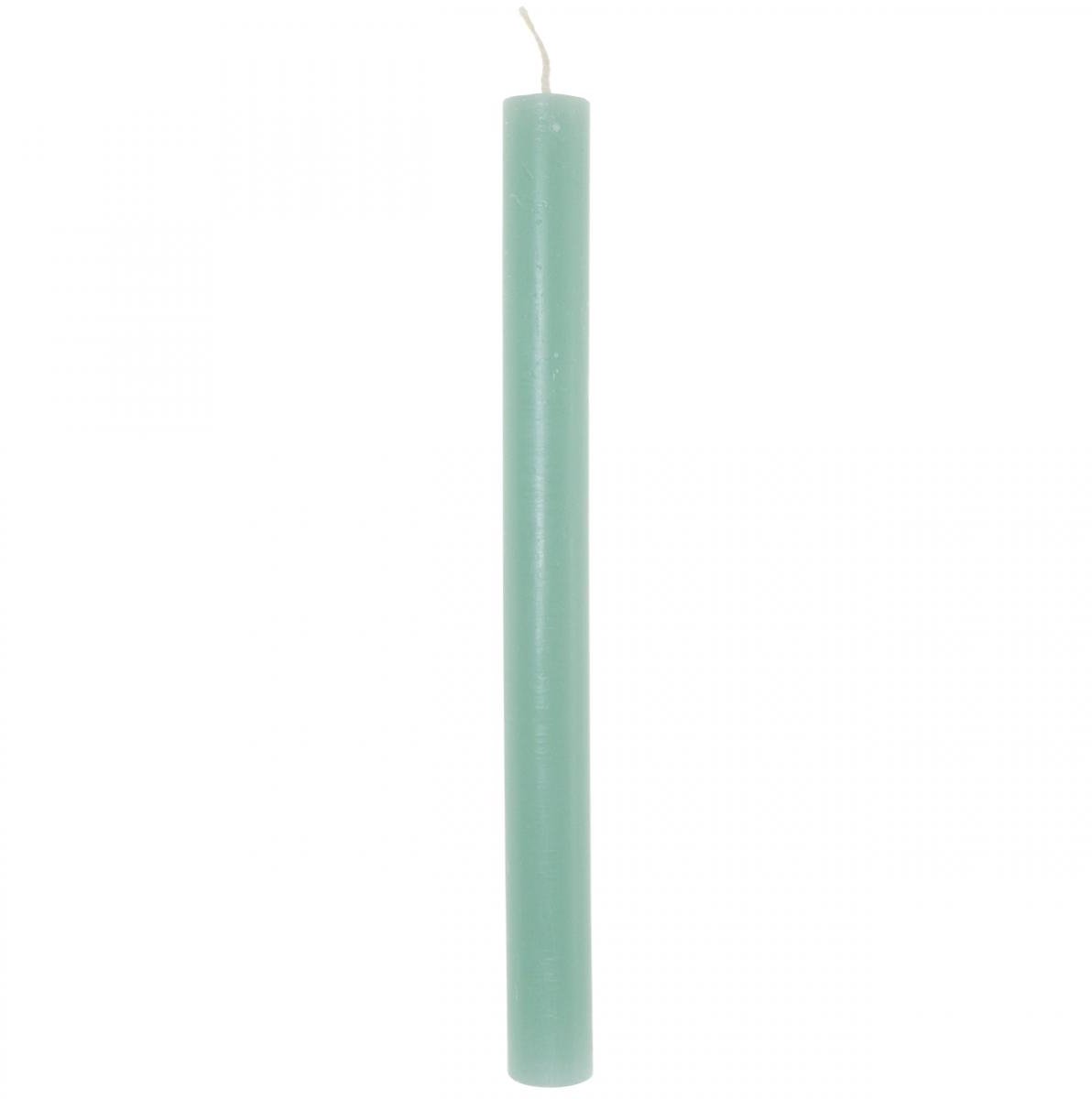 Viana Massief groene taps toelopende kaarsen, 22×240 mm, 12 stuks, 12 Stück groente