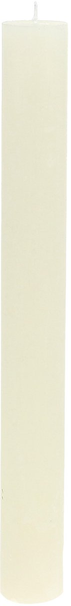 Conische kaarsen gekleurd crème 34mm x 300mm 4 stuks, 4 Stück