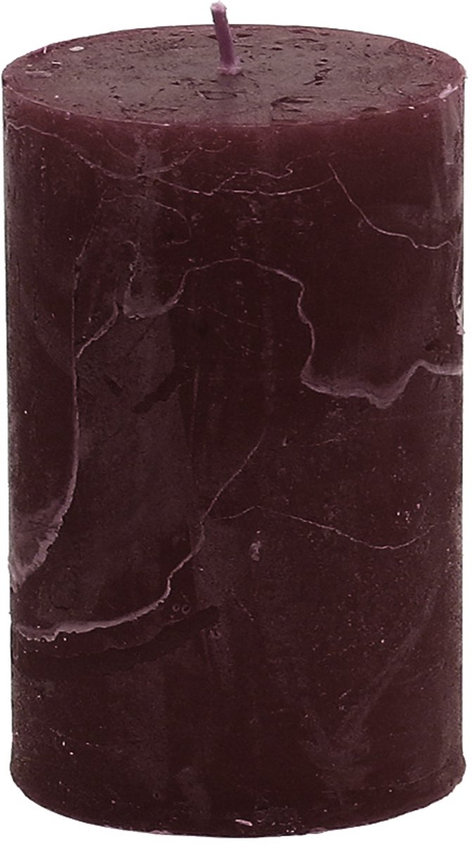 Viana Effen kaarsen bordeaux 60x100mm 4st, 4 Stück Rood