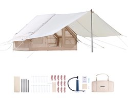 House of Balance Opblaasbare Tent - Luchttent met Luifel 3x2x2m - Makkelijk draagbaar incl. opbergtas - 3 a 4 personen - 12 m2