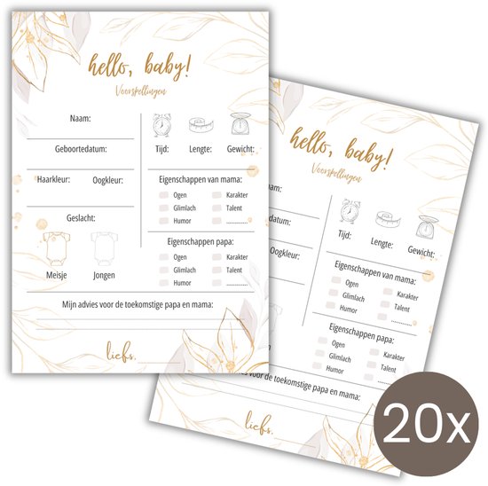Momentuals – Babyshower Invulkaarten