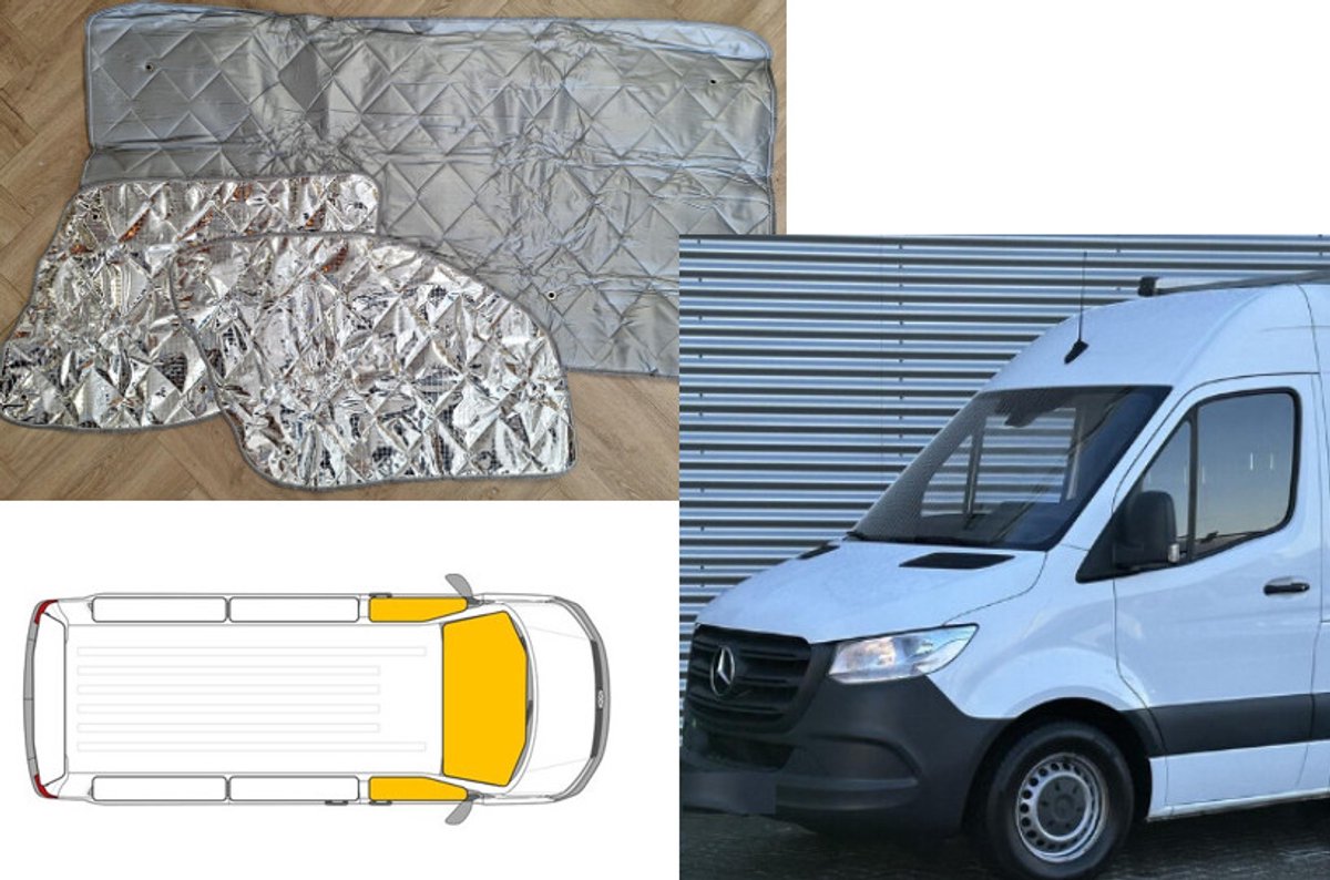 Raamisolatie Geschikt voor Mercedes Sprinter vanaf 2018 raamisolatie voorraam camper isolatie tegen hitte en kou raamfolie buscamper