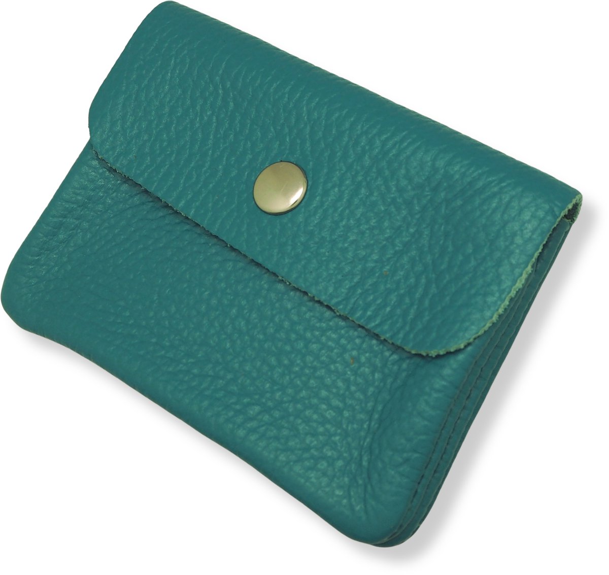 Bijoutheek Portemonnee Leer Italiaans Turquoise