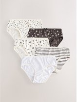 Next - Meisjes - Set van 5 slips met bloemetjesprint - Zwart