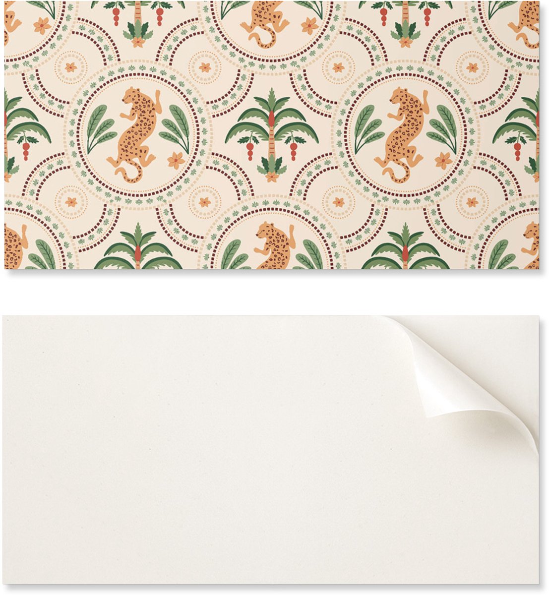 Zelfklevend bedrukt paneel - Perfect voor de keuken 120x60 cm Tropisch luipaardpatroon