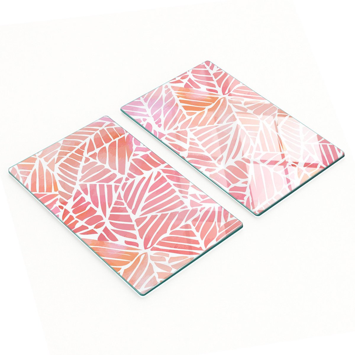 Decoratieve glazen snij- en serveerplanken, abstract ontwerp, 2x30x52 cm