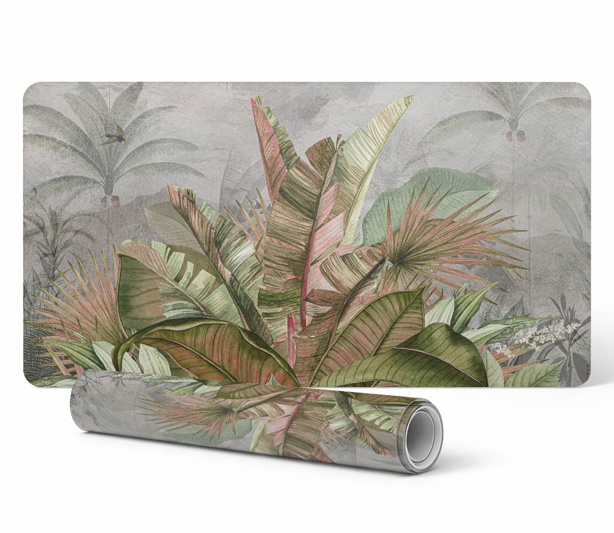 Gamingmuis- en toetsenbordmat met tropische jungleprint 120x60 cm