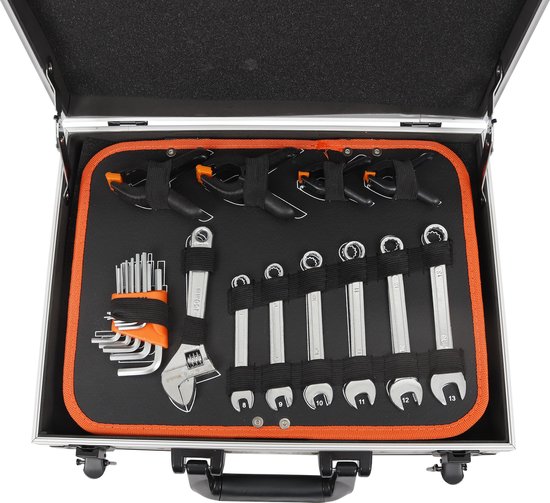 Boxer® 107-Delige gereedschapsset in koffer - XXL Toolbox - Gereedschapskoffer Gevuld - Gereedschapskist - Schroevendraaierset - Aluminium - Handgereedschap - Basisgereedschap - Cadeau voor mannen - Housewarming Cadeau
