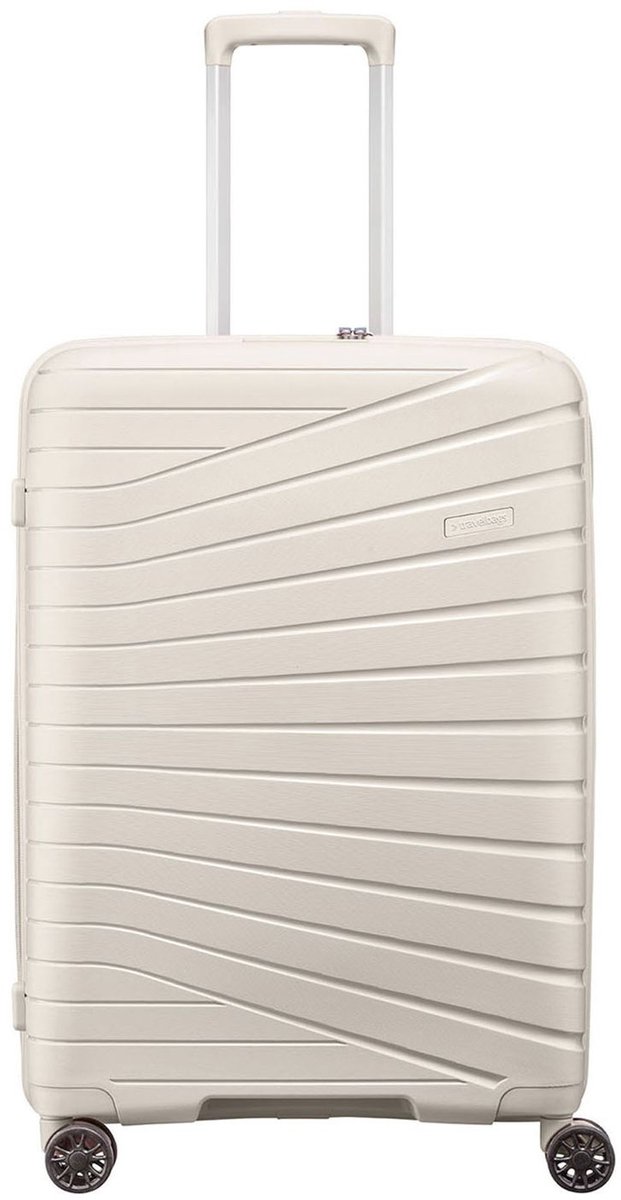 Travelbags The Vibe 4-wiel Trolley 65 cm - Uitbreidbaar 72/83 liter - 65.5x44.5x28.5 cm - wit