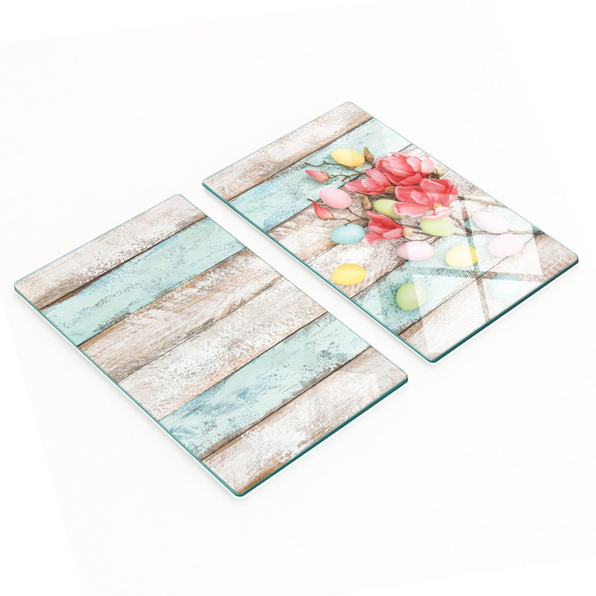 Glazen snijplanken met decoratieve paasei-afbeeldingen, 2x30x52 cm