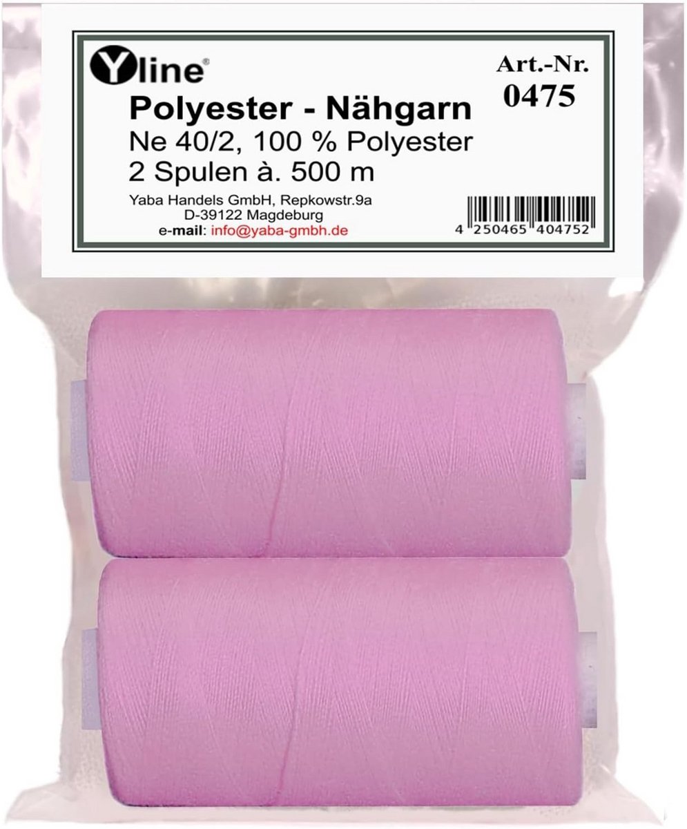 Naaigaren Spoelen - Polyester Garen - Naaimachine Gebruik - Krimpvrij Kleurecht - 2x 500m - Lila