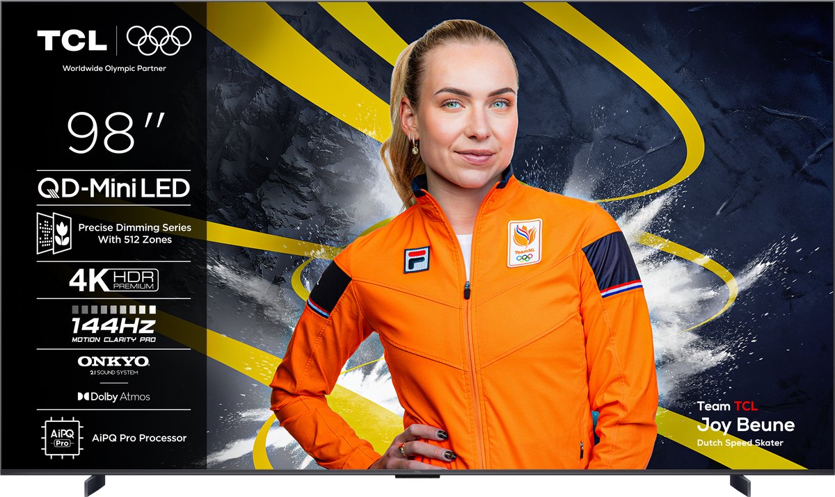 TCL 98Q6C 98 Inch 4K QD-MiniLED Televisie - TCL - €2.059,00