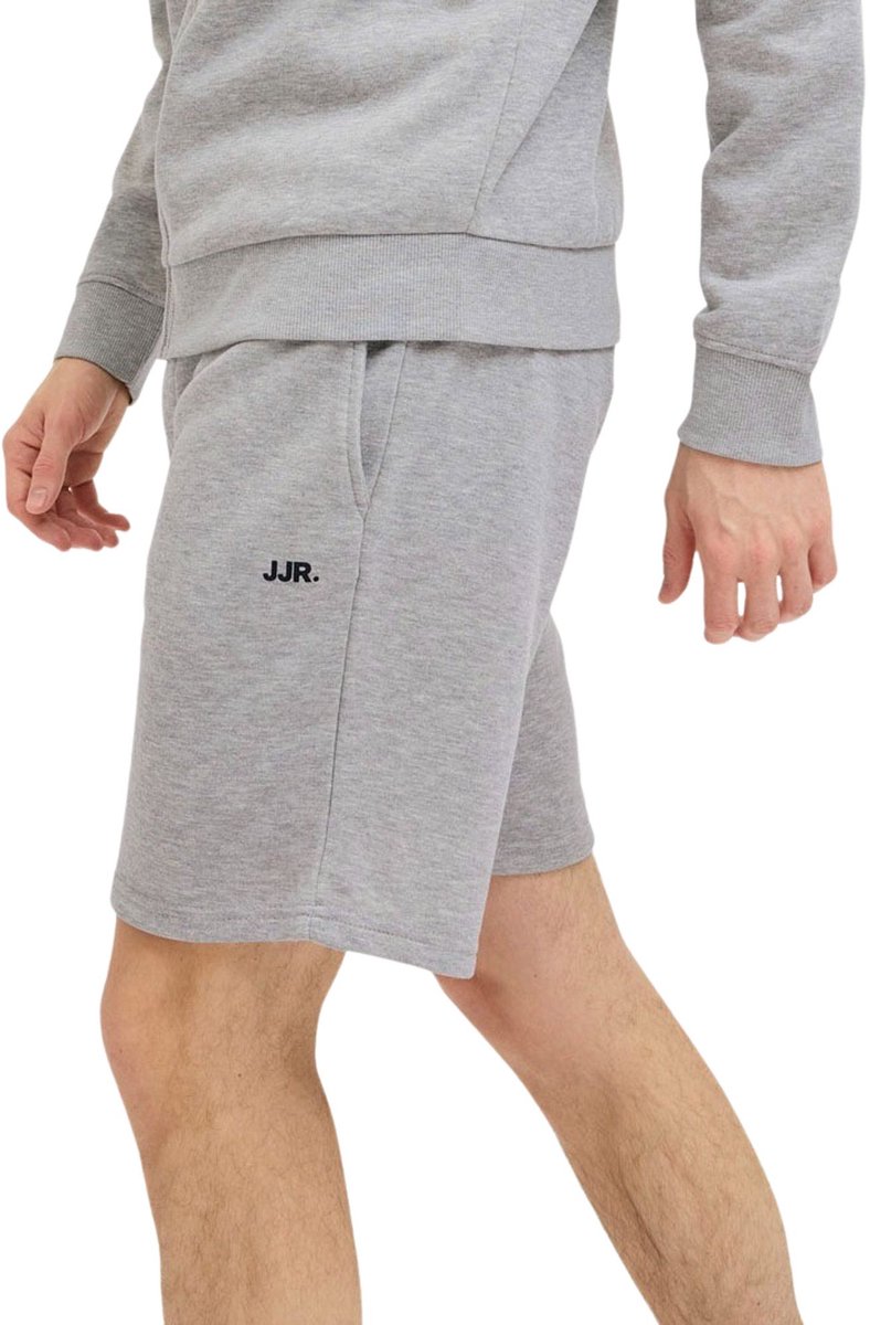 JJ REBEL JREBGORM REG REBEL LOGO SWEAT SHORTS SN Heren Trackshort - Light Grey Melange — afbeelding 7