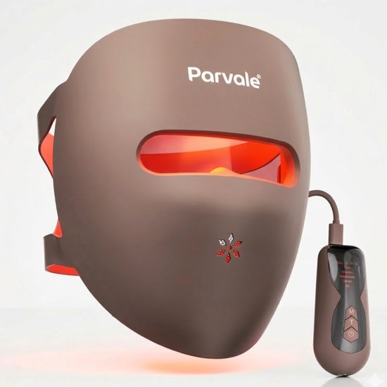 PARVALE® Led Gezichtsmasker Pro - Collageen & Led Masker - Infraroodlamp - Rood Licht Therapie - Infraroodtherapie - Red Light Therapy - Led Face Mask