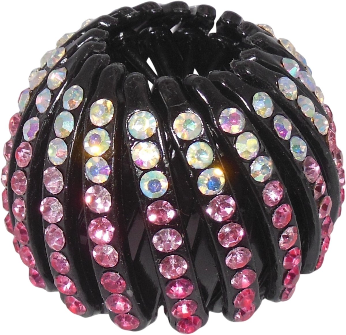 Knot klem roze tinten met strass