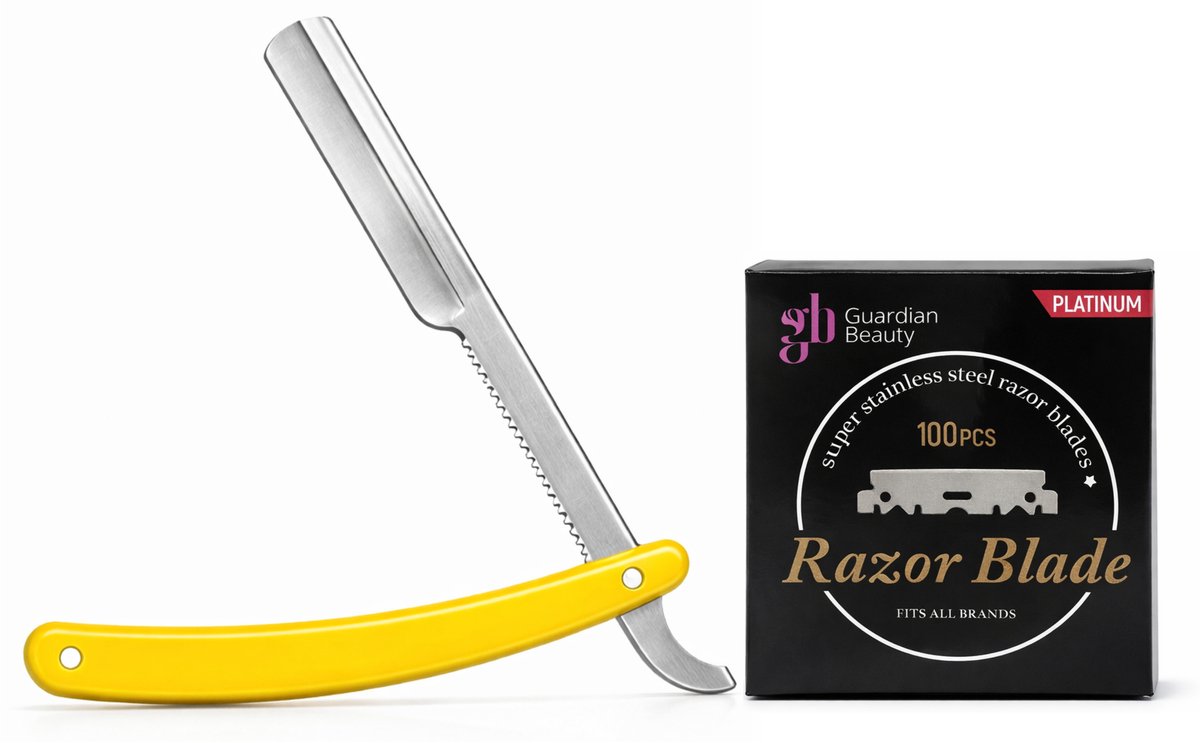 Guardian Beauty Scheermes - Roestvrij Staal - Shavette - Met 50 stuks GB Platinum Halve Mesjes