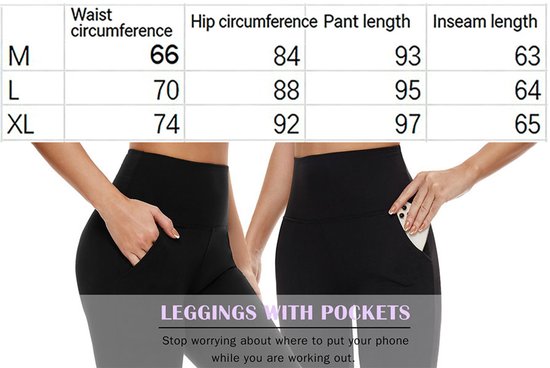 Sportlegging dames - Maat L - Leggings voor Vrouwen - Sportkleding dames - Sportbroek dames - Sportlegging - High waist - Shape legging - Hardloopbroek dames - Yoga legging dames - Voor Sport, Yoga en Gym - Voor Vrouwen en Meisjes - Zwart - 1 Stuk van Merkloos — afbeelding 4