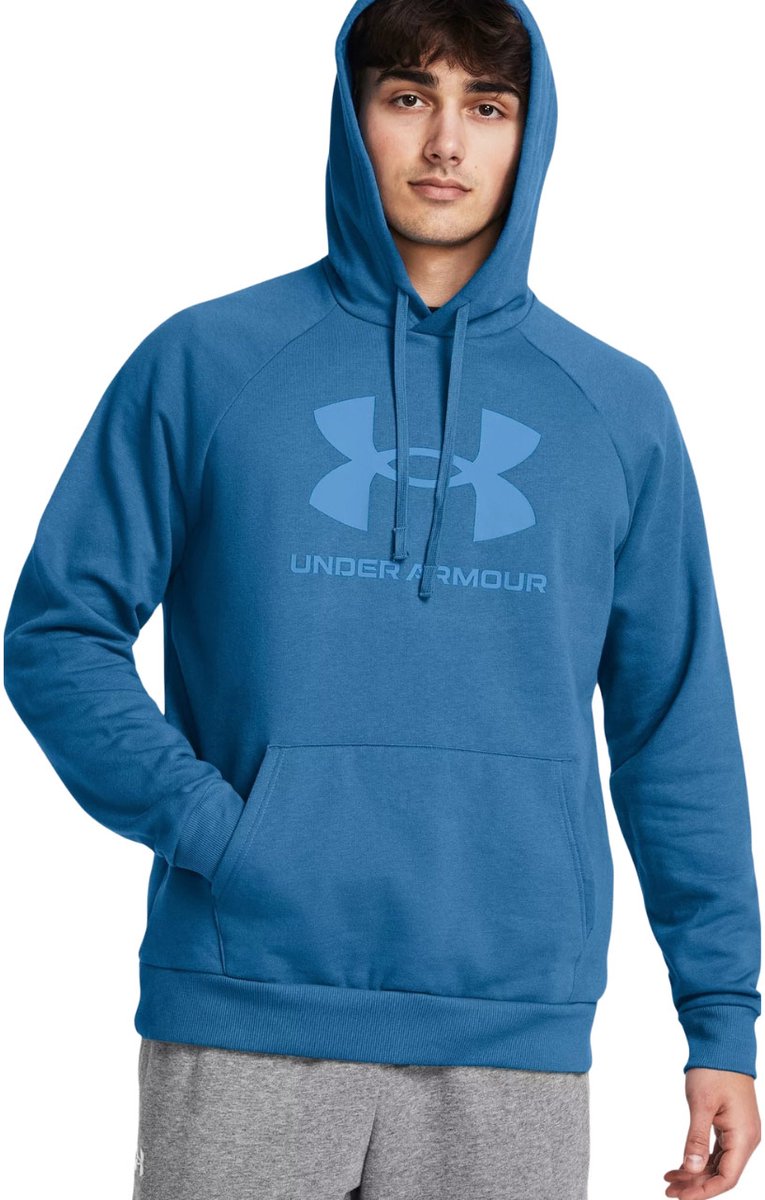 Under Armour Rival Fleece Logo Fleecetrui Heren 2XL Blauw