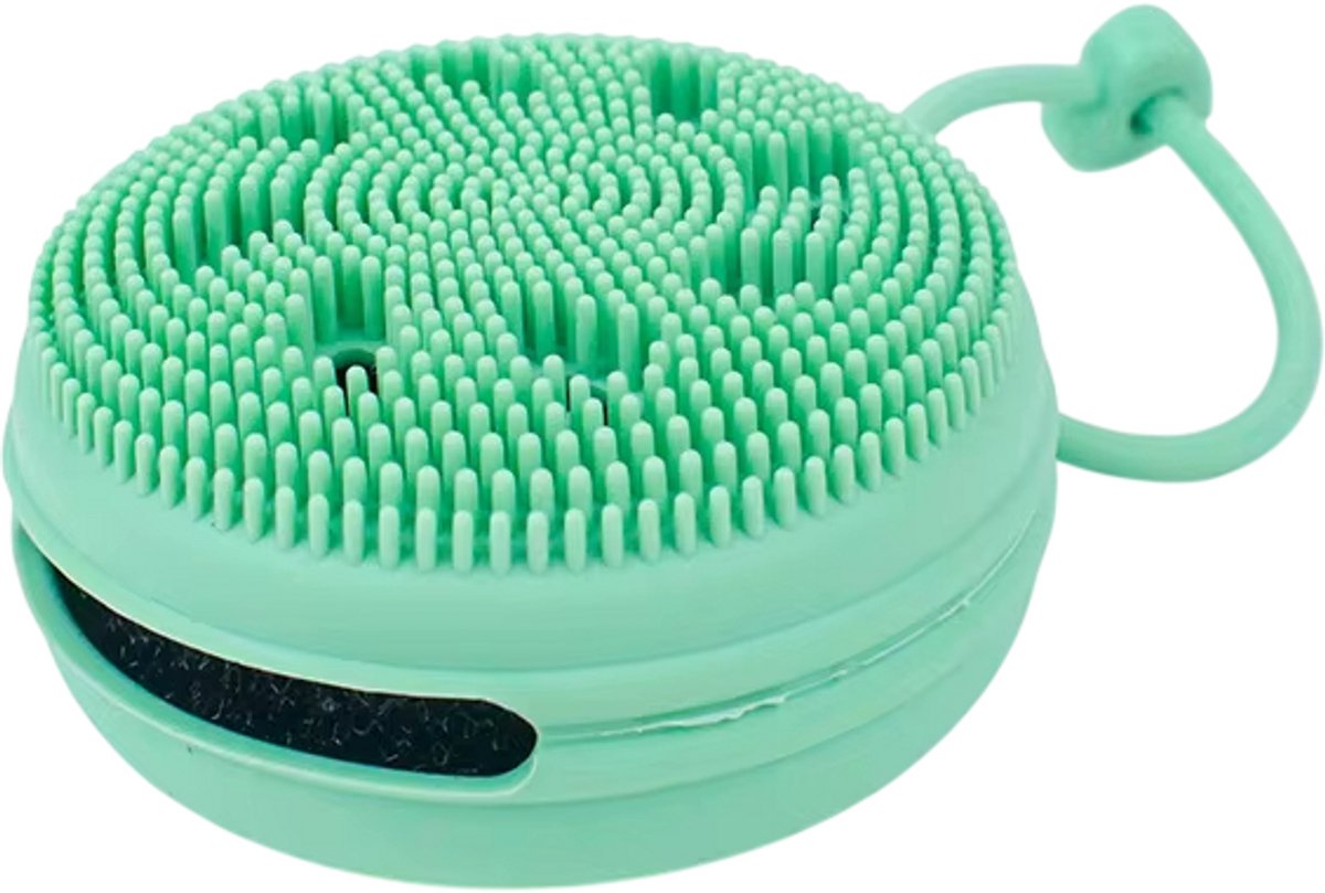 Siliconen Gezichtsborstel & Mini Gezichtsreiniger – Exfoliërende Scrubber voor Dieptereiniging, Blackhead Verwijdering en Huidverzorging - Groen