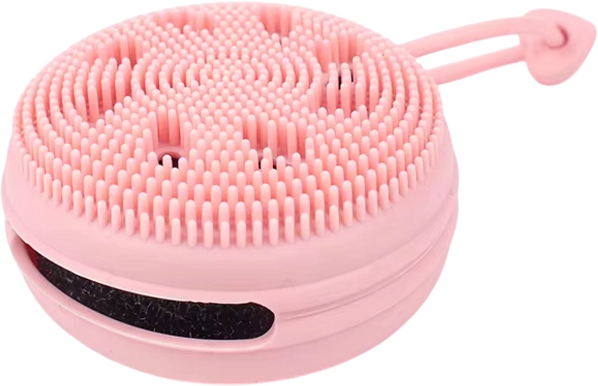 Siliconen Gezichtsborstel & Mini Gezichtsreiniger – Exfoliërende Scrubber voor Dieptereiniging, Blackhead Verwijdering en Huidverzorging - Roze