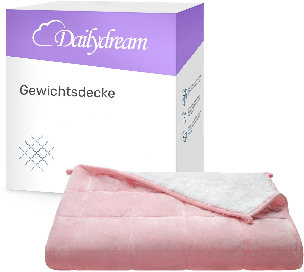 Verzwaringsdeken voor volwassenen van pluizig fleece, editie Pink. Fleece Rosa / 6 KG / 135x200cm