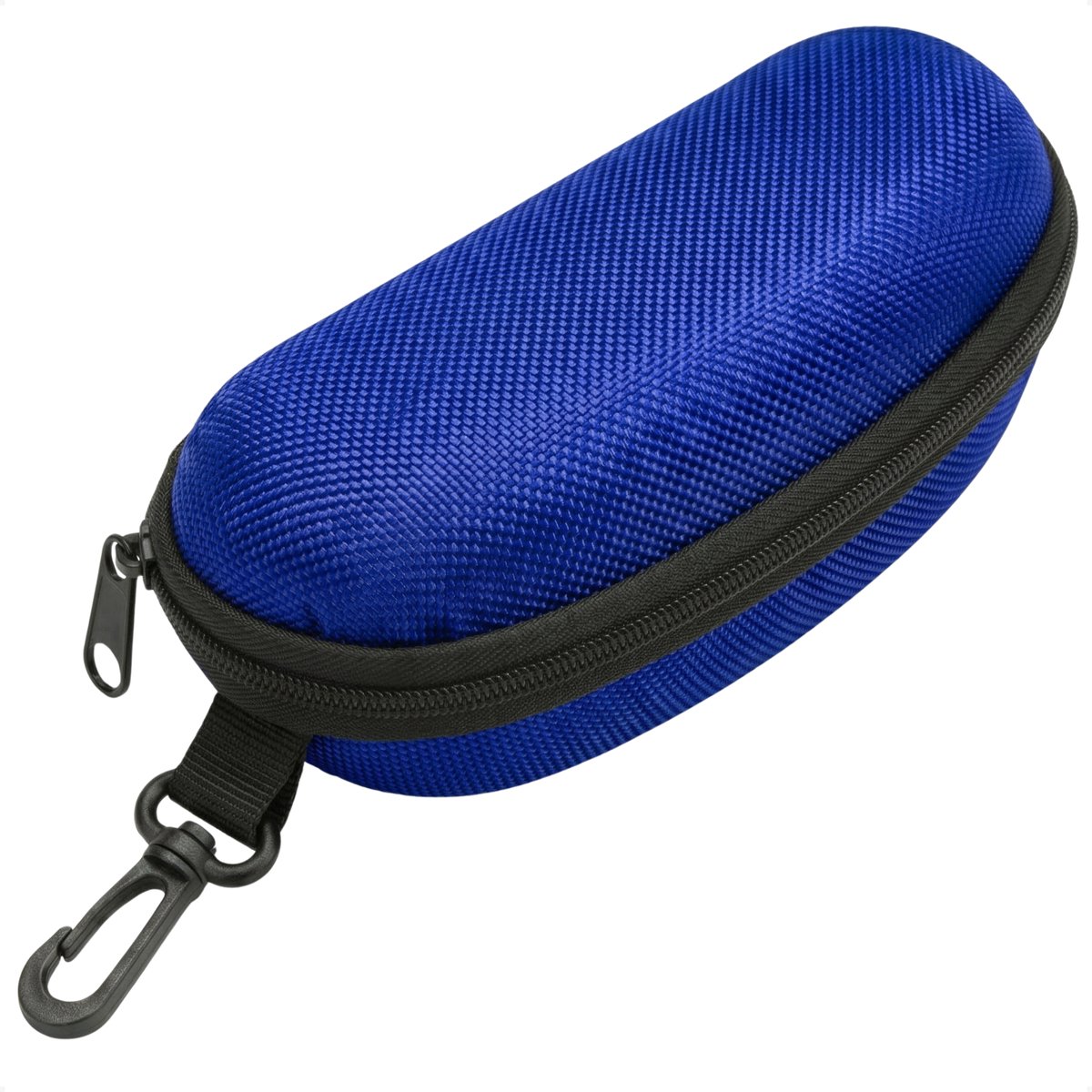 Techidna® - Brillenkoker met Rits en Clip - Blauw - Voor Zonnebril & Leesbril