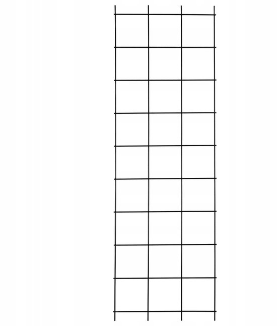 KADAX Rankrooster, klimhulp van staal, wandrooster voor planten, tuin, balkon, terras, gaasrooster, klimhulp, plantenrooster, latwerk, wandbevestiging, zwart (35 x 120 cm