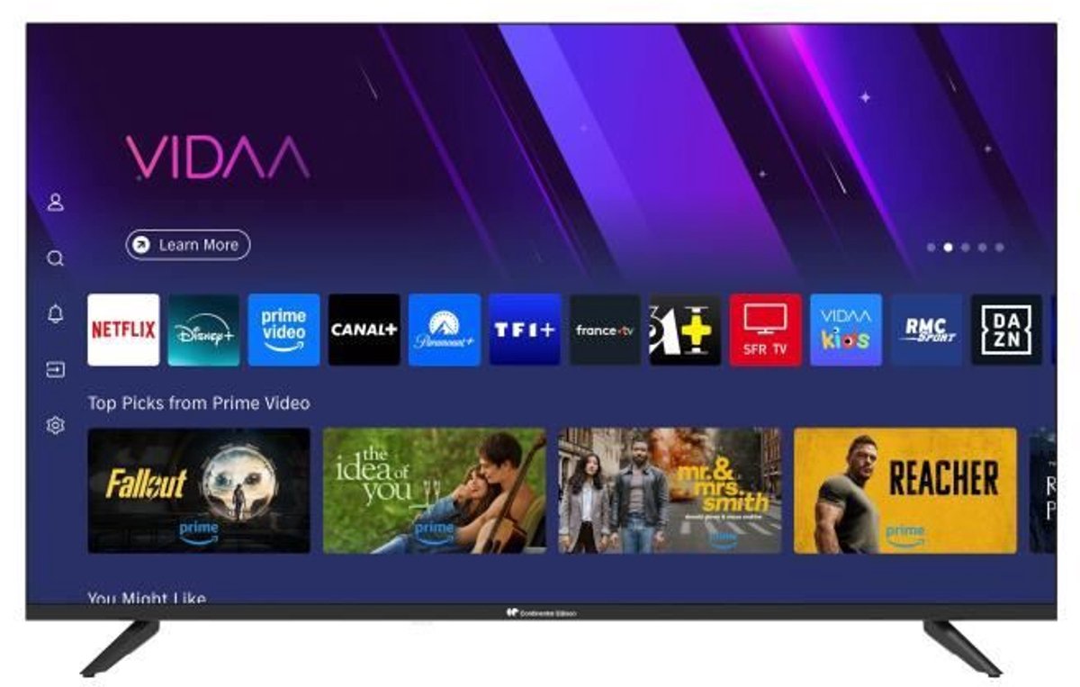 QLED TV - CONTINENTAL EDISON - CELED43SVQLD25B6 - 43'' (109 cm) - UHD 4K 3840x2160 - SMART VIDAA - 3xHDMI - 2xUSB